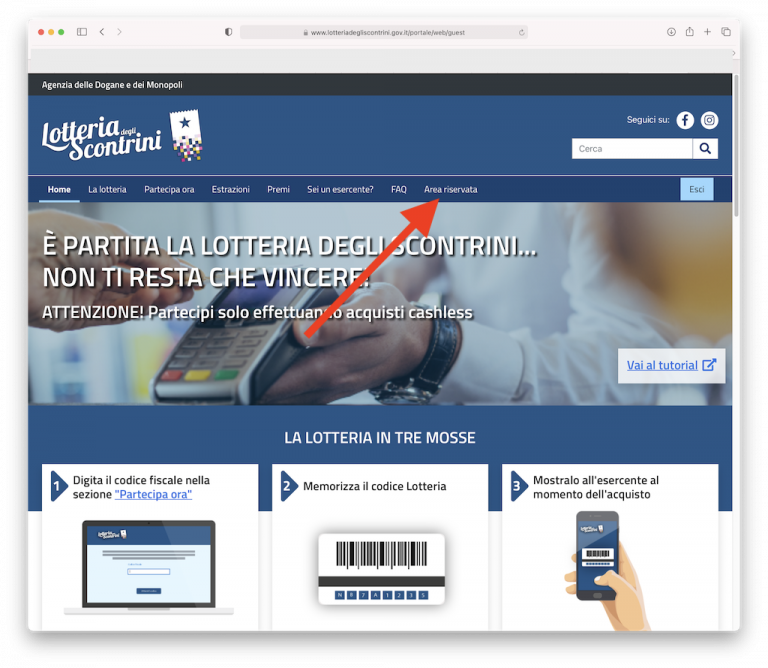 Come controllare le vincite della lotteria degli scontrini